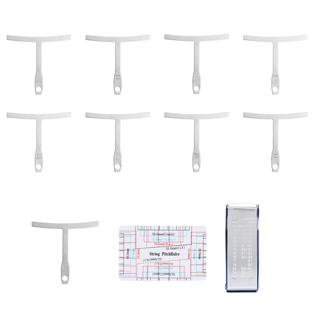 Luthier Tools Radius Gauge String Gauge Ruler Measuring Tool for Guitar Bass Repairing Maintenance