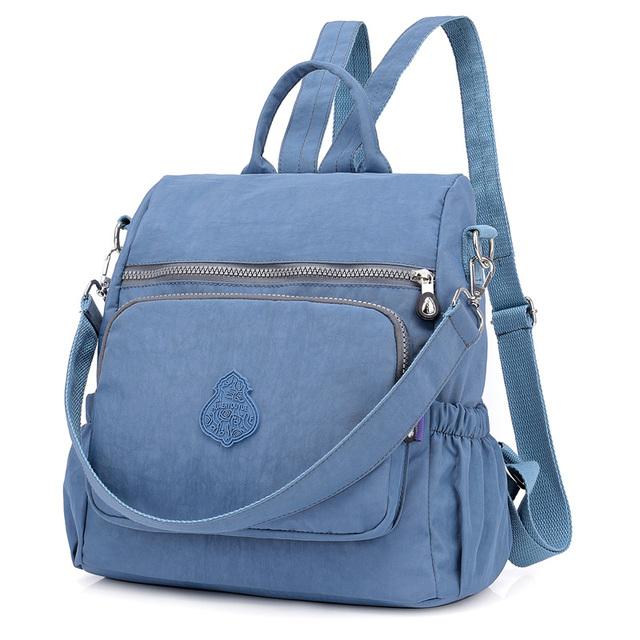 Women's Handbag and Backpack Nylon Backpack Travel Backpack Women Female Handbags Outdoor Bags Portable Washed One Shoulder Anti-theft 8661#