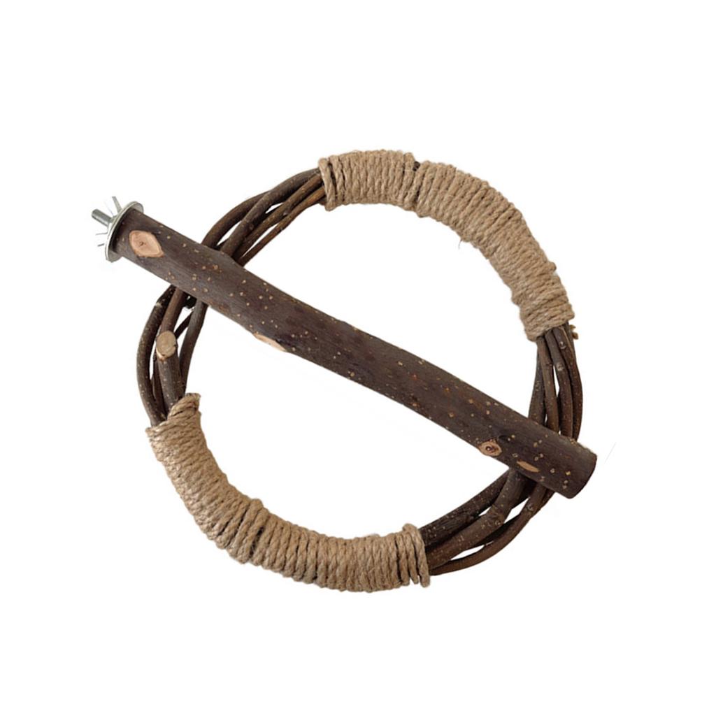 Natural Wood Bird Standing Perch Cage Screw Playstand Grinding Perch Birdcage Accessories Cage Entertainment Chewing Toy