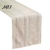 Nordic Table Runner Cotton Linen for Dining Table, Minimalist Long Desk Home Decor Kitchen Coffee Tea Natural Rustic