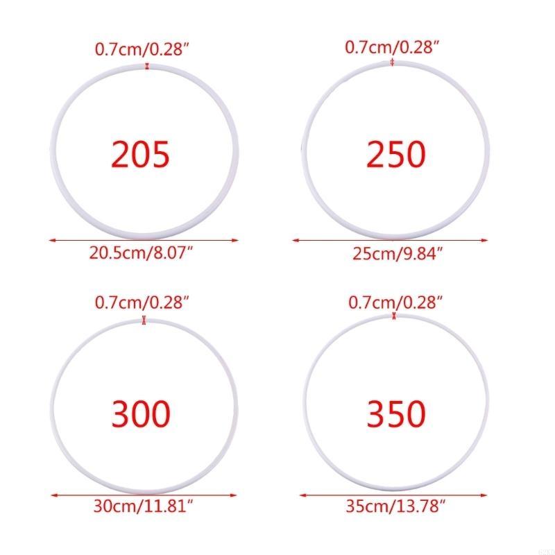 62KD DIY Craft Rings White Plastic Hoops for Wedding Clothing Jewelry Making Material