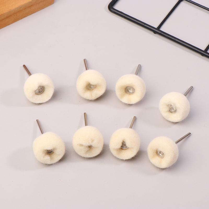 10Pcs Mini Wool Polishing Head 3Mm Shank Buffing Wheel Polish Brush Drill Rotary Abrasive Brush Hand Grinding Buffing Tools