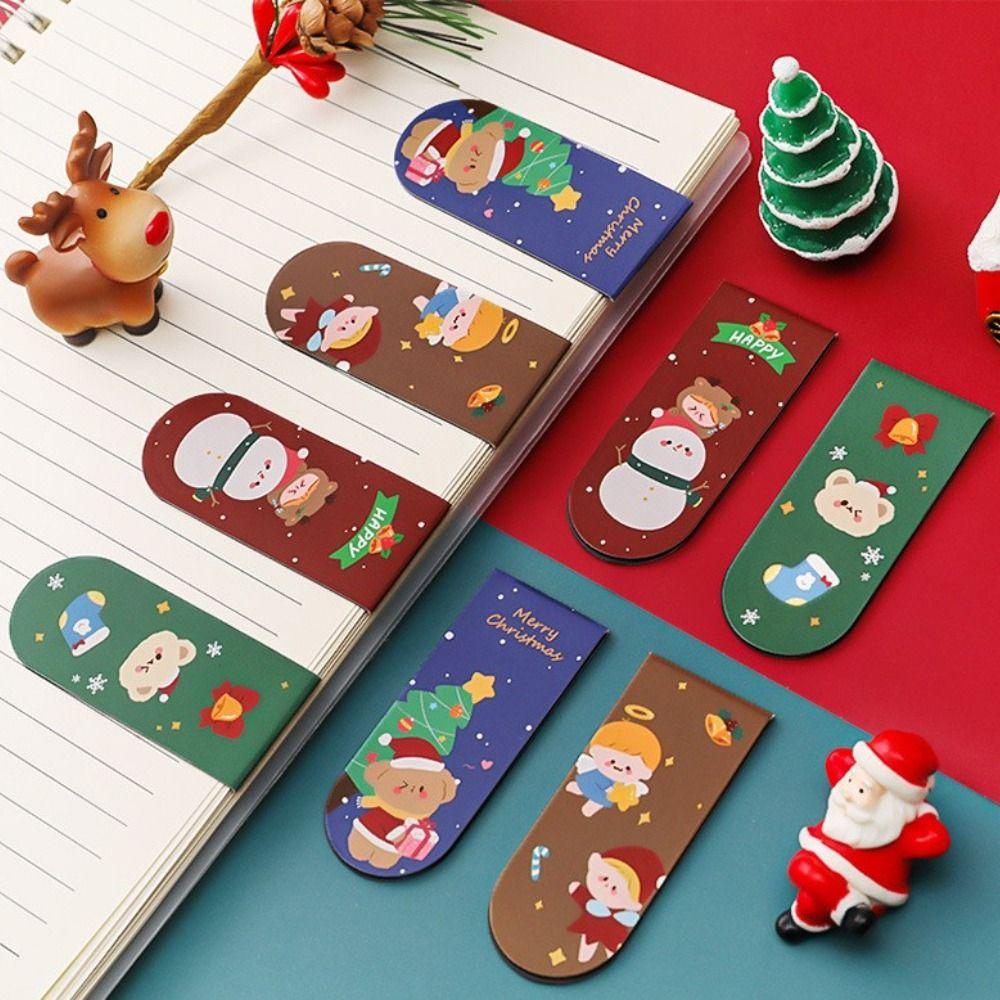 Marker Gifts For Teacher Magnetic Bookmarks Reading Marker Book Page Folder Christmas Bookmarks