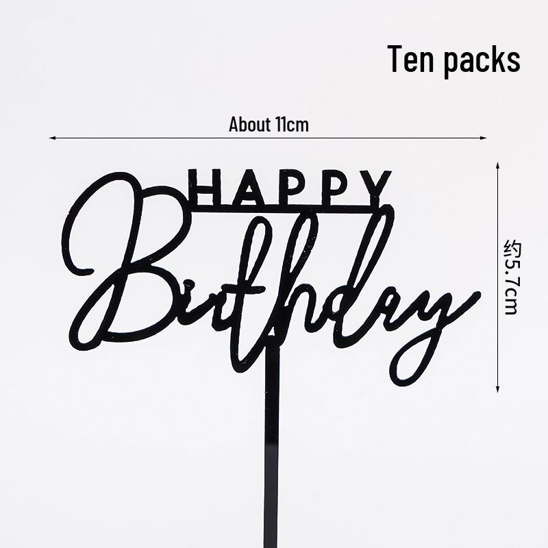 50-Pack Acrylic 'Happy Birthday' Cake Toppers - Popular Party Decorations with Free Shipping