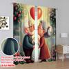 2 Stück, 2D-Flachdruck Vorhangstoff Ewige Liebe(1) 100% Polyester (ohne Stange) Alle Jahreszeiten Ldeal für Schlafzimmer Wohnzimmer