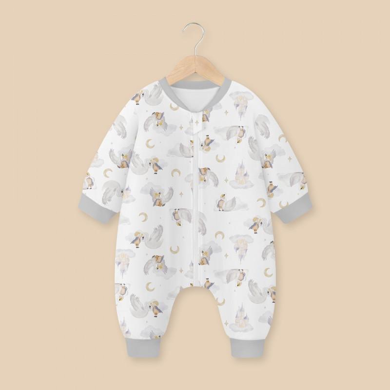 Cotton Warm Footed Sleepsuit Toddlers Winter 5-10C Anti-Kick Sleeping Bag With Belly Cover 20-50lbs