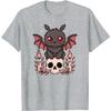 Kawaii Pastel Goth Cute Creepy Mothman Bat Skeleton Graphic Tee for Men