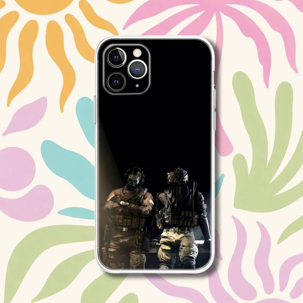 C-Call Of COD Ghosts Phone Case For iPhone 17,16e,16,15,14,13,12,11 Mini Pro Max X,XR,XSMAX 8,7 Air Plus Transparent Soft
