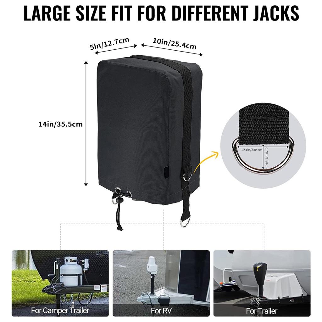 Husă Electrică pentru Cric de Limbă, Husă Protectoare Impermeabilă din Țesătură Oxford 420D cu Șnur și Inele D,