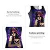Summer Halloween Ghost Vest Printed Halloween Skull Vest Fashion Women's Clothing