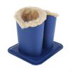 Plush Lined Eyeglasses Holder PU Leather Pattern Double Glasses Stand Case Anti-scratch with Magnetic Base