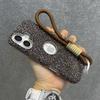 Luxury Glitter Diamond Rhinestone Case For iPhone 12 13 14 15 16 Pro Max Plus Bling Sparkling Shockproof Wrist Strap Cord Cover