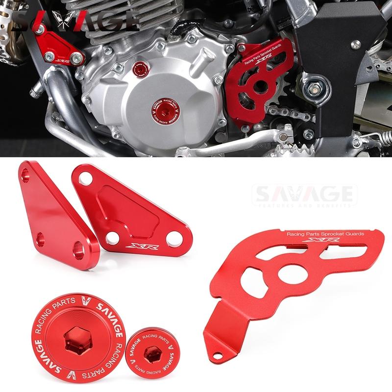 XR400R Motocross Frame Fairing Protector Plug For Honda XR 400R Engine Crankcase Sprocket Cover Hanger Plate Brake Hose Clamp