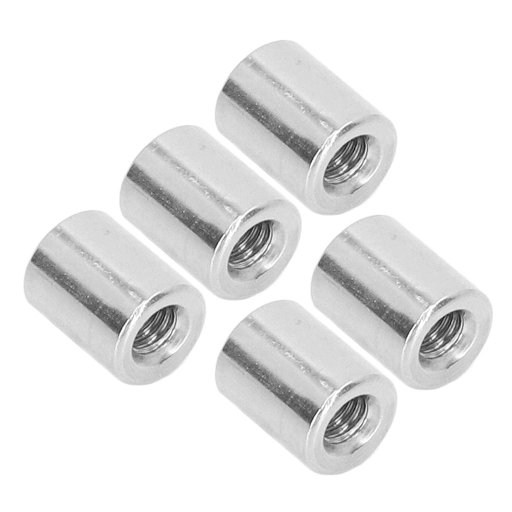 50Pcs M4 Female Thread Coupling Nut Rugged Stainless Steel Maintenance Cylindrical Coupling Nut Kit