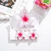 3Pcs/Set Sweet Flower Colroful Gradient Hair Claws Ponytail Cip Clamp Barrettes Hairpins For Women Girl Beach Hair Accessories