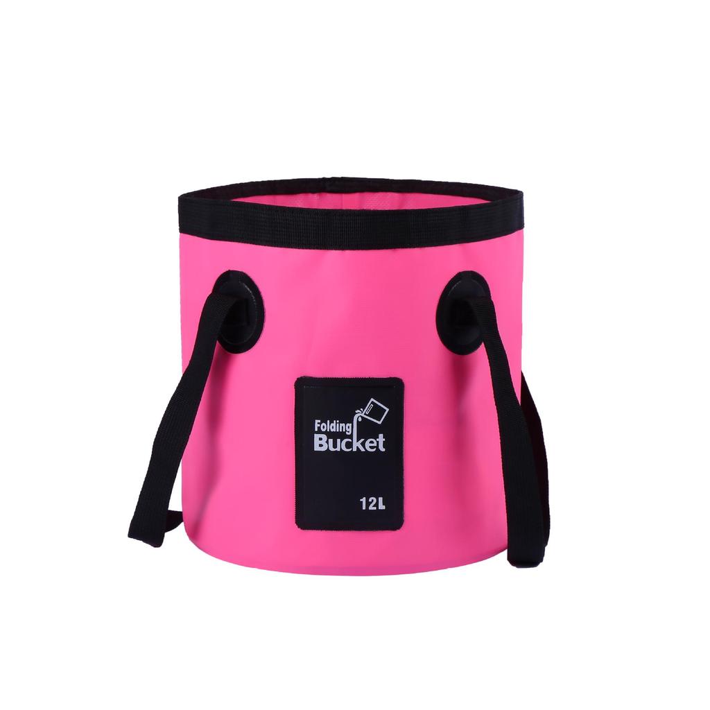Portable Waterproof PVC Folding Bucket for Camping, Fishing, and Foot Bath