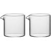 Sizikato 2 st Genomskinlig Glas Gräddkanna, 4oz Mini Kaffe Mjölk Grädde Kannor.