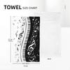 Abstract Piano Keys With Musical Notes Soft Face Towel Quick Dry Pool Bath Cotton Towels Breathable