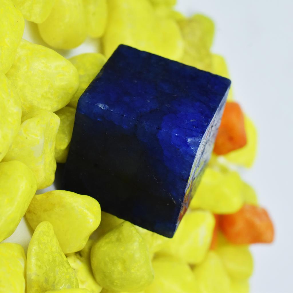 Natural Blue Sapphire Loose Gemstone 104.85 Ct Uncut Raw Rough September Birthday Birthstone