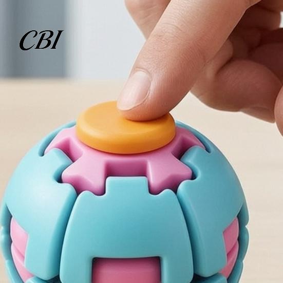 Anxiety Relief Fidget Spinner 3D Printed Press Spinning Ball, Stress Spinner, Device Rotating Splicing Ball Desk Toy for Kids Teens Adults Gadget
