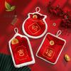 1Pcs Chinese New Year Red Envelope Shape Hand Towel With Hanging Loop Soft Absorbent Coral Towels Quick Dry For Kitchen Bathroom