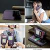 for iPhone 15 14 13 12 11 Pro Max XR SE 2025 Wallet Case with Card Holder&RFID Blocking PU Leather Kickstand Magnetic Clasp Case