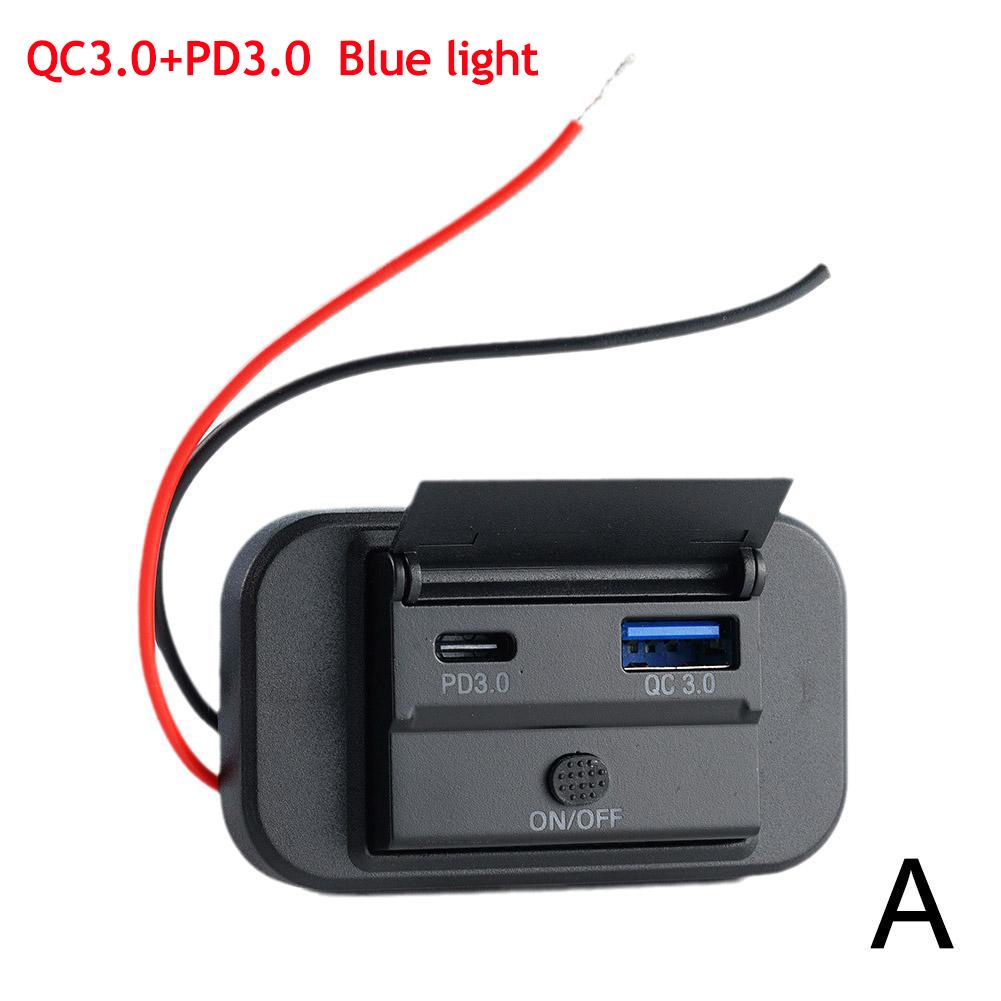 12V/24V Car USB Charger Socket Dual USB Ports Waterproof Dustproof Fast Charge Power Adapter for Most Cars Motorcycles Boats RV
