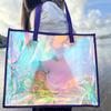 PVC Laser Handbag Trendy Holographic Jelly Bag Thickened Handbag & Shoulder Bag