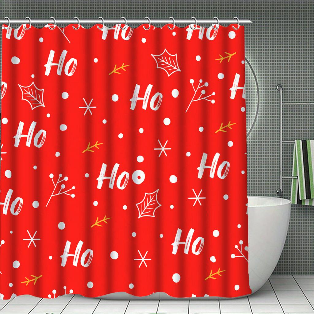 1Pc Merry Christmas Curtain Shower Curtains For Bathroom Shower Curtain Multi-Sizes Home Decor Christmas Gift For Bathroom Decor