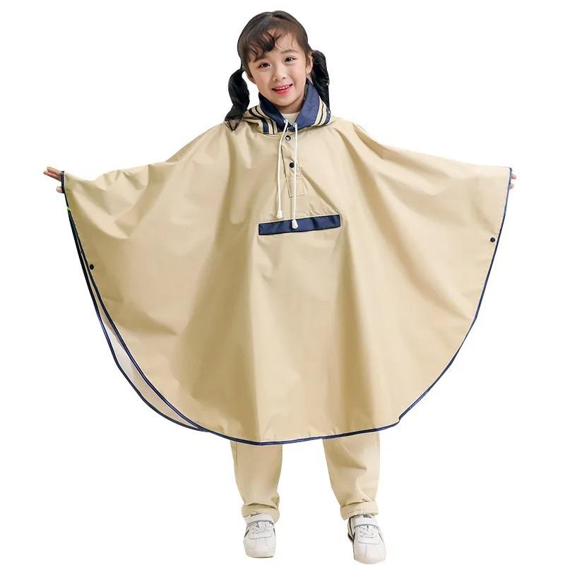 Imperméable pour enfants Style Cape Sacs d'école Version coréenne avancée Poncho pour enfants à l'école Imperméable pour faire du vélo