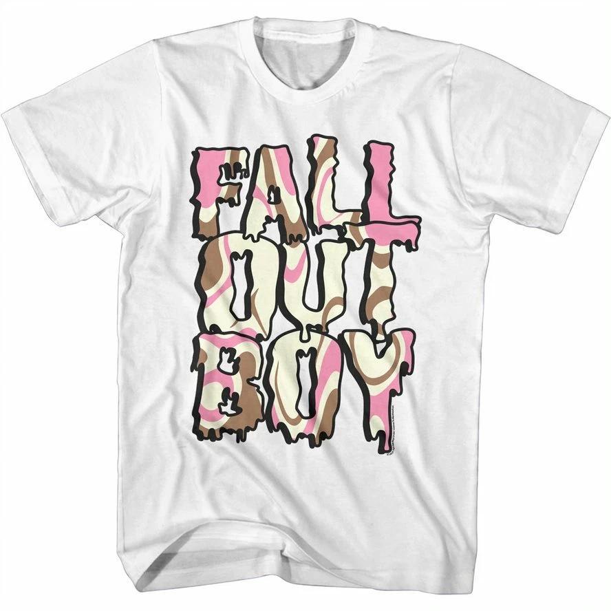 Fall Out Boy Neopolitan Logo Men s T Shirt FOB Punk Alt Rock Concert Tour Merch S