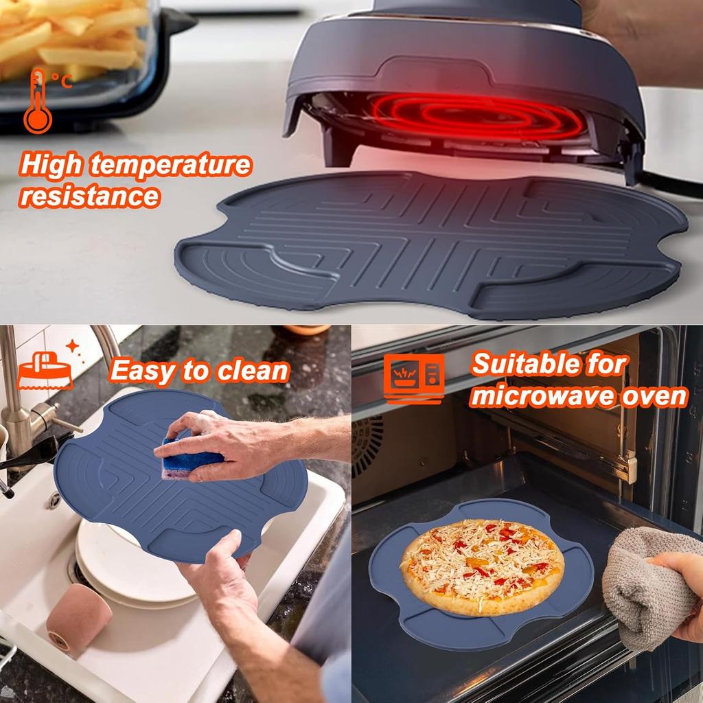 Palksky Air Fryer Trivets Silicone for Ninja Crispi, Hot Pads Potholders for Ninja Crispi Airfryer Accessories, Portable Glass Air Fryer Cooking