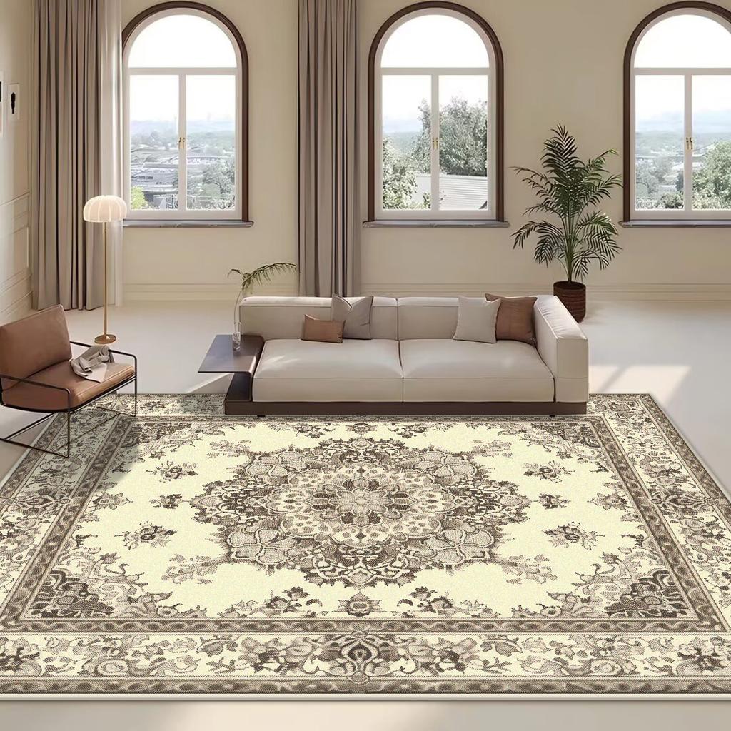 Persian Retro Large Living Room Carpet Home Decoration Easy Cleaning Washable Rug Lounge Coffee Tables Antiskid Floor Mat Boho