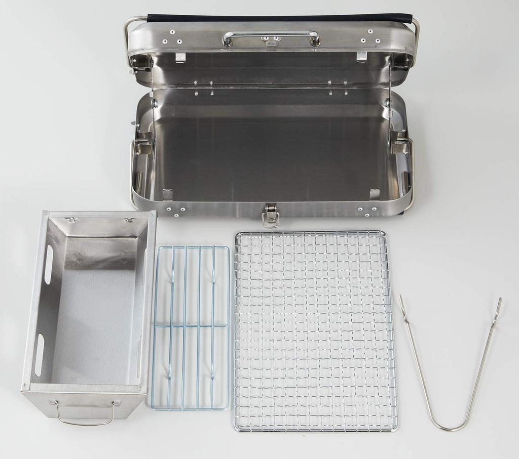 Bestco ND-6111 Silver BBQ Set for 1-2 People, Compact, Foldable, Attache Case Style