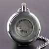 NEW Top Brand Luxury Silver Pocket Watches Mechanical For Men Fashion Gentleman Pocket Watch Hand Wind Casual Chain Fob Watches