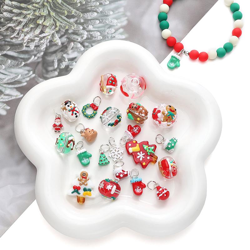 1pc/bag Christmas Series Alloy Pendant DIY Bracelet Necklace Earrings Jewelry Accessories