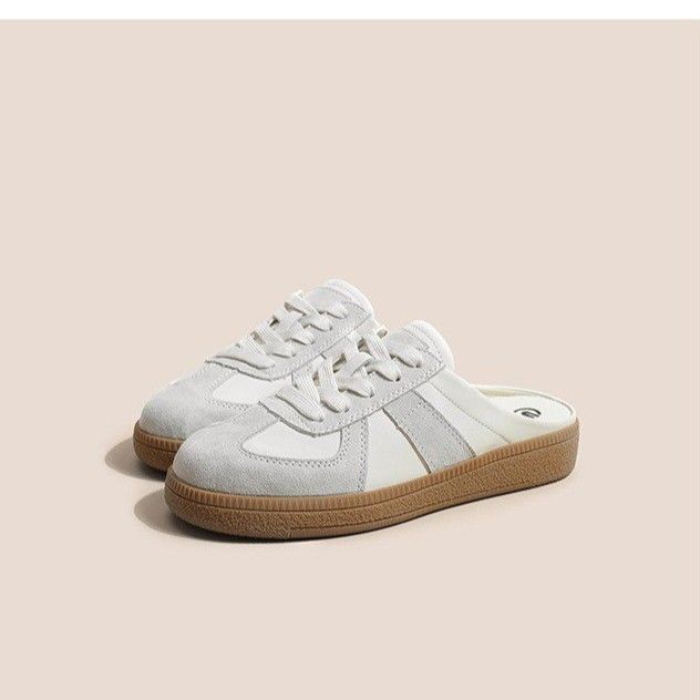 

2025 summer new slippers board shoes without rear German training baotou drag explosion lightweight high-value going out Japanese ins 35