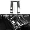 Car Trim Carbon Fiber Gear Shift Central Control Frame Cover For Honda Civic 2016-2021 For Left Hand Drive Only