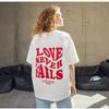 Western Style Fashion Casual Loose Letters Print Short sleeve T-shirt Top Printed Letter T Shirt