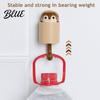 Plastic Wall Storage Key Hanger Adhesive Retractable Hook Hooks Squirrel Cartoon Animal Decompression Decor Decorative No Drilling Hook for