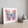 Home Wall Decoration Crafts Butterfly Faux Diamond Art Kit, Flower Peacock Hummingbird Pearl Kits for Adults 3D Sparkling Bead Painting Craft