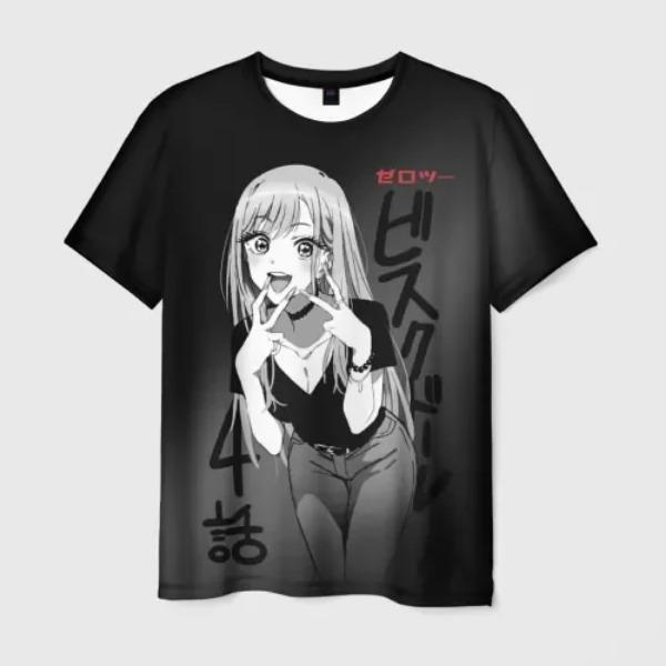 Letní Pánská Trička s Krátkým Rukávem s 3D Potiskem Anime Postav s Kulatým Výstřihem