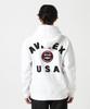 AVIREX VARSITY LOGO SWEAT ZIP UP PARKER men's 2XL 030 white 783-4931002
