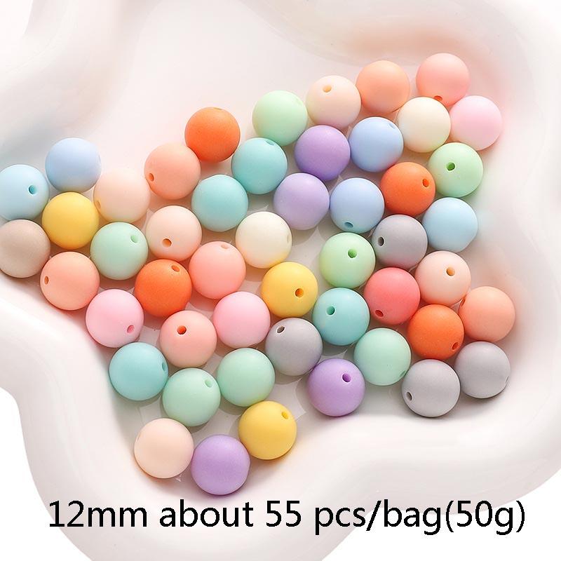 Handmade Beads 6-16mm Acrylic Mixed Colors Mixed Batch Frosted Round Beads Handmade Diy Hand Stringing Beads Jewelry Accessories Material Package