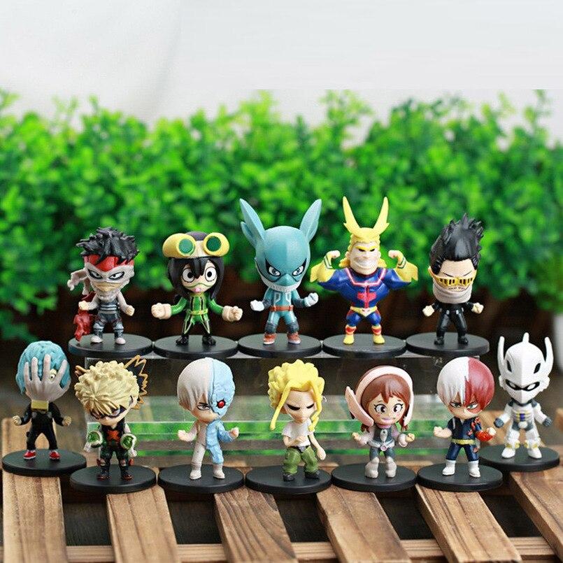 6pcs /Set Anime My Hero Academia Figure Izuku Midoriya Shouto Todorok Uraraka Bakugou Katsuk Hero Academ Pvc Action Model Toys