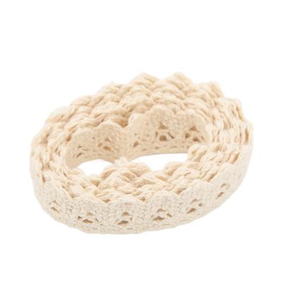 Lace Ribbon Cotton Thread 20 Yards Beige Decorative Accessories for DIY Clothing Gift Decoration