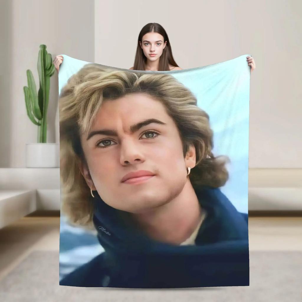 George Michael Blanket Premium Soft Fleece Throw for Winter  Cozy Couch Bed Kids and Adult Use  Patterned Blanket for Home