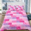 Fashion Toy Building Blocks Bedding Set Single Twin Full Queen King Size Bed Set Kids Bedroom Duvetcover Sets Bed Sheet Set