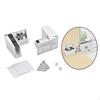 Glass Door Hinge Display Zinc Alloy with Screws Mounted Closer for Cupboard Wardrobe Replacement