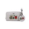 Coach Boxed Keychain Set PVC Clutch Women Accessories White C1751-SVRFI